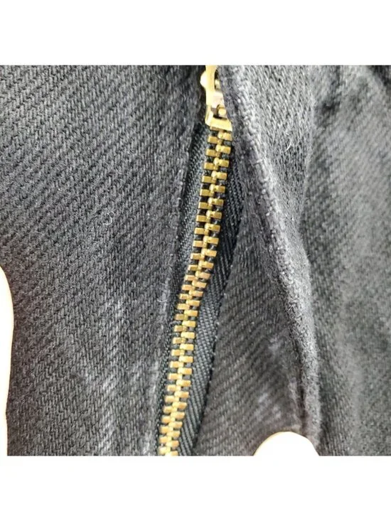 Wrangler Jeans Womens 12 Black High-Waisted Petite 100% Cotton Made In USA - Picture 8 of 10